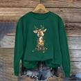 thumbnail image 4 of Christmas Sweaters for Women Oversized Sweatshirt Crewneck Off The Shoulder Sweatshirts Long Sleeve Blouses Work, 4 of 4