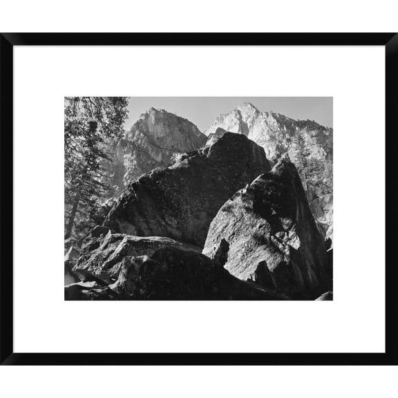 Global Gallery Ansel Adams 'Grand Sentinel, Kings River Canyon, proposed as a national park, California, 1936' Framed Wall Art