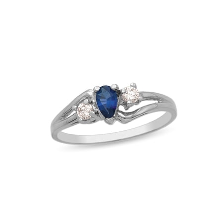 Personalized Daughter's Birthstone Ring in Sterling Silver by Jewlster