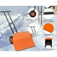 thumbnail image 4 of GloryStar Pelle à Neige de 29 Pouces avec Roues Offre un Cadre en Acier Robuste, une Lame Inclinée à 5 Positions Réglables et une Poignée Ergonomique Ajustable, 4 of 9