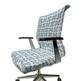thumbnail image 6 of Ambesonne Traditional Office Chair Cover Stretchable High Back, Roman Easten Tiles, Blue Yellow, 6 of 6