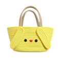 thumbnail image 1 of Sac à Main pour Femmes Forme Dessin Animé Couleur Douce Tissé Grande Ouverture Couleur Contrastante Sac à Main pour Bébés et Enfants Bretelles Souples Grande Capacité de Charge, 1 of 11