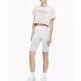 thumbnail image 3 of CALVIN KLEIN Womens Pink Logo Graphic Short Sleeve Crew Neck Crop Top S, 3 of 3