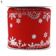thumbnail image 2 of Visland Christmas Ribbons Colored Ribbon Holiday Party Ribbon Decorations, Rustic  Fabric Lining Ribbons Crafters Holiday Ornaments,1Roll/5Yard, 2 of 3