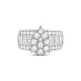 thumbnail image 2 of 10kt White Gold Round Diamond Pear Bridal Wedding Engagement Ring 2 Cttw, 2 of 4
