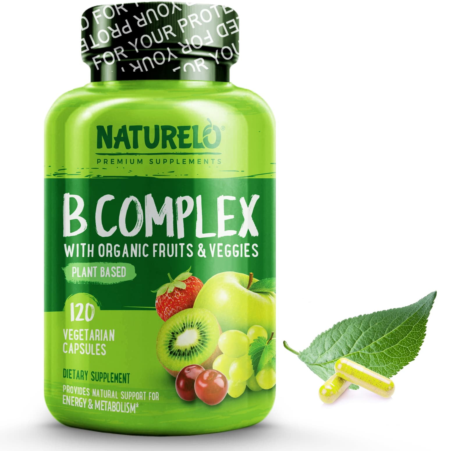 Naturelo B Complex Supplement Fruit Vegetable Blend 120 Capsules naturelo-b-complex-supplement-fruit-vegetable-blend-120-capsules
