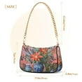 thumbnail image 3 of FORMRS Womens Shoulder Bag with Chain Strap Clutch Purse Cute Tote Handbag, Orange Vibrant Flowers, 3 of 7