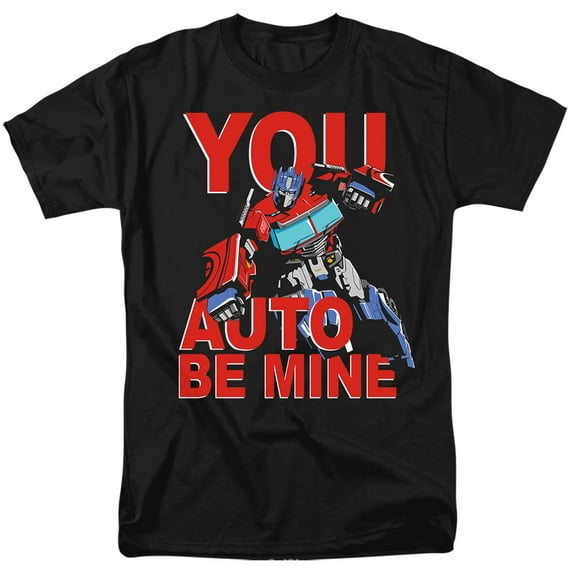 Transformers Valentine's Day You Auto Be Mine Unisex Adult T Shirt, Black, 7X-Large