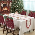 thumbnail image 4 of Christmas Tree Chair Covers Set of 8 Snowman Winter Snowflakes Red Black Plaid Chair Back Covers Stretch Removable Washable Slipcovers Protector for Dining Room Kitchen Party Decor, 4 of 5