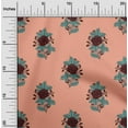 thumbnail image 1 of oneOone Cotton Poplin Fabric Leaves & Floral Block Print Fabric By The Yard 42 Inch Wide, 1 of 4