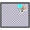 thumbnail image 2 of PinPix 28x24 Custom Cork Bulletin Board Argyle Lilac Poster Board Has a Fabric Style Canvas Finish, Framed in Argyle Lilac, by ArtToFrames (PinPix-639), 2 of 6
