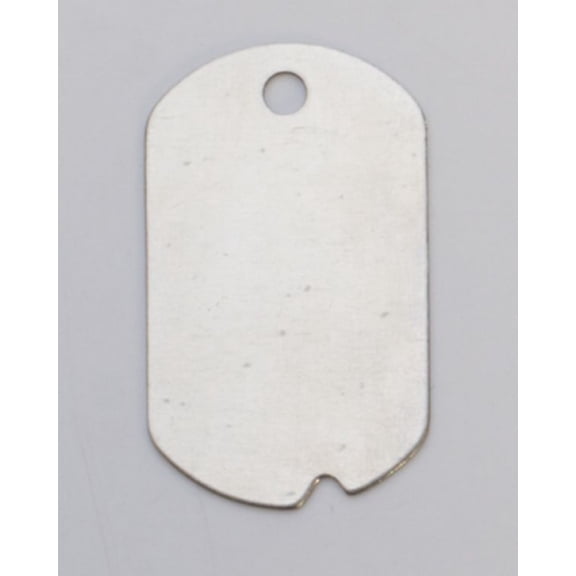 Nickel Silver Dog Tag with Hole, 24 Gauge, 1-1/4 by 3/4 Inch, Pack of 6