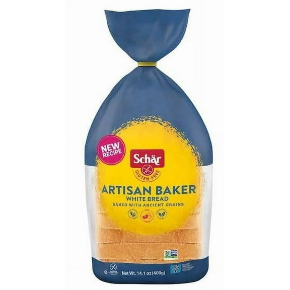 Schar Artisan Baker White Bread Gluten Free -- 14.1 oz Pack of 3