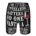 thumbnail image 4 of Disketp Men'S Swim Trunks Hawaiian Breathable Surf Beach Swimsuits Mesh Lining Beach Shorts With Pockets-Wine Funny, 4 of 9