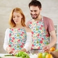 thumbnail image 3 of Pioneer Flower Floral Print Pattern Apron-Garden Aprons for Women with Pockets-Cotton Linen Waterproof Kitchen Cooking Gardening Aprons Adjustable for Kitchen,Cooking,BBQ and Salon 33x27 Inch, 3 of 7