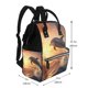 thumbnail image 2 of Easygdp Sunset Dancing Dolphin A para Bolsa de Bebé de Gran Capacidad con Múltiples Bolsillos, Bolsa de Pañales para Padres, Bolsa de Viaje Organizada y Elegante, 2 of 6