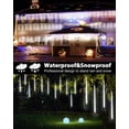 thumbnail image 2 of Luces tipo lluvia Meteor Shower iBayCon, 20 tubos, 640 LED, 40 cm, 2 of 7