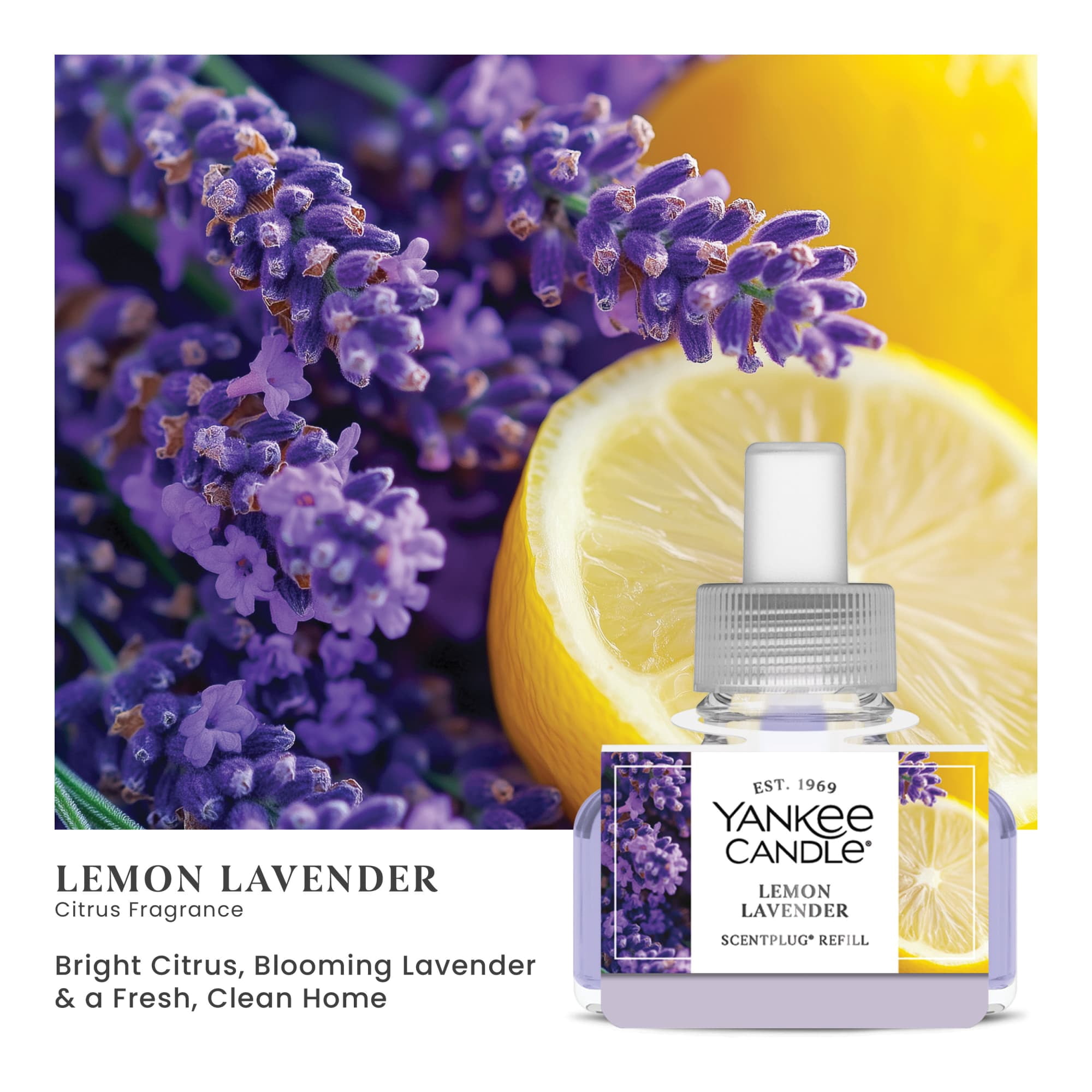 (2 pack) Yankee Candle Lemon Lavender ScentPlug Refill, 0.625 fl oz