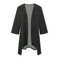 thumbnail image 4 of Cardigan For Women Trendy Daily Casual Wear Beach Versatile Open Front Blouses Perfect Layering 3/4 Sleeve Loose Fit Shrugs, 4 of 5