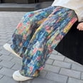 thumbnail image 2 of TIREOW Boys Colorful Graffiti Baggy Denim Pants Elastic Waist Straight Wide Leg Denim Trousers Trendy Casual Loose Fit Jeans, 2 of 8