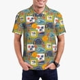 thumbnail image 3 of Rocae Hawaiian Style for Men's Short Sleeve Polo Shirt, Quick Drying Performance Moisture Wicking Sports Men's Golf Shirt 3X-Large, 3 of 9