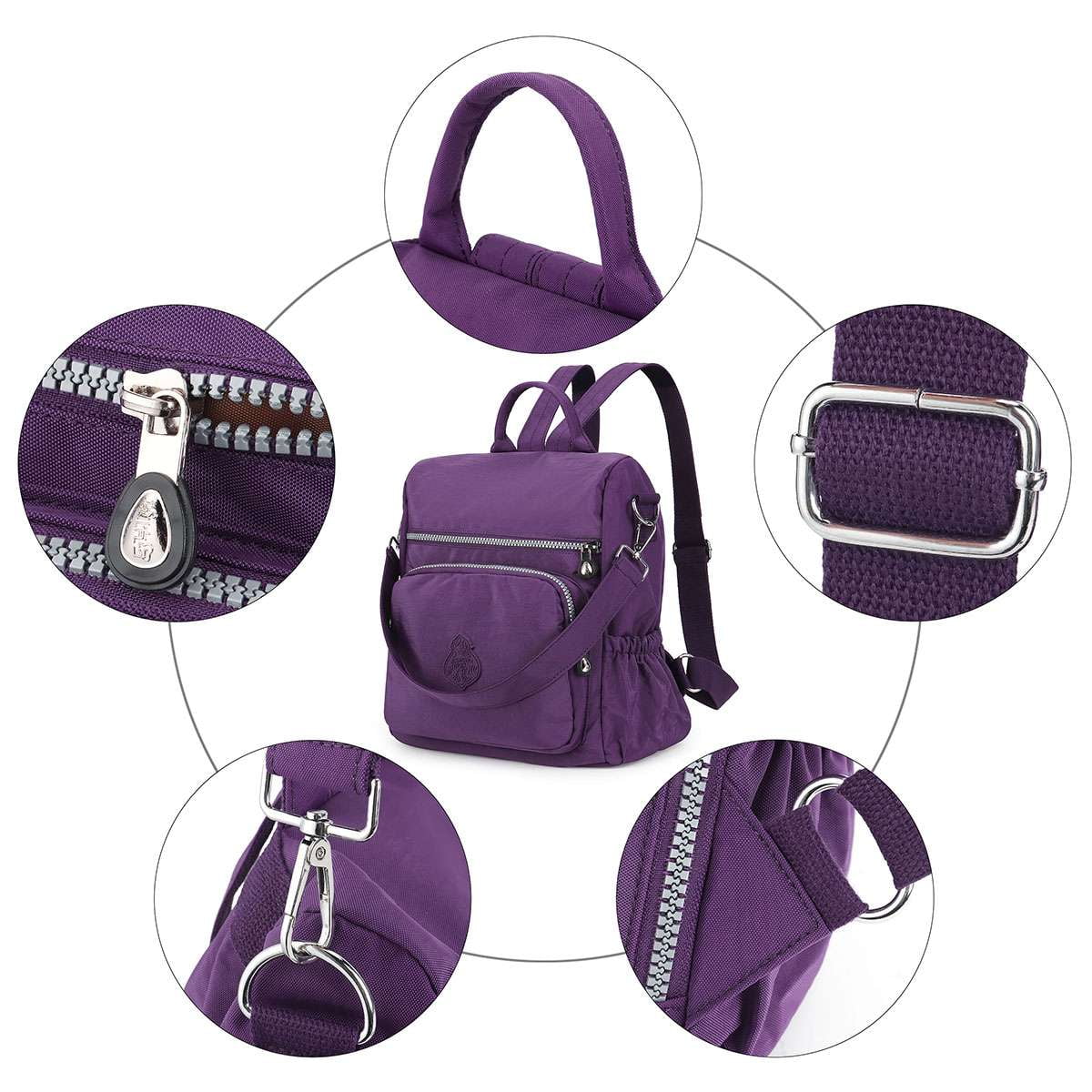 Deago Small Nylon Travel Backpack Purse Waterproof Shoulder  display picture 1
