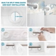 thumbnail image 3 of No Hook Shower Curtain with Built-in Rings - Blue Coastal Ocean Beach Themedl Washable Waterproof Fabric Bathroom Curtains for Hotel,Rentals, 72 X 78 Inch Long , Starfish Shell Coral, 3 of 9