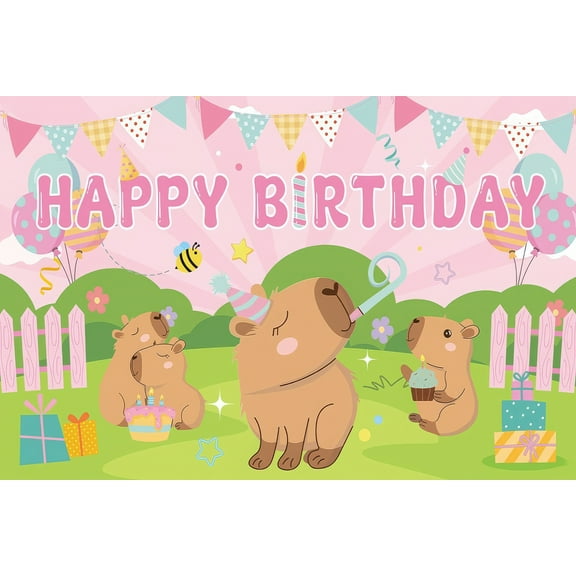 Backdrop Happy Birthday Party Banner Children's Photography