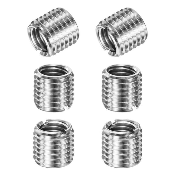 Uxcell 6-Pcs Thread Adapters Sleeve Reducing Nut M16x2 Male to M12x1.75 Female 15mm H Nut Screw Reducer