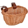 thumbnail image 1 of Cesta de mimbre elegante para bicicleta, material de ratán natural, perfecta para estudiantes, tejida a mano con hermosas líneas y resistente a la intemperie, fácil montaje para todas las bicicletas, 1 of 7