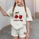 thumbnail image 4 of Conjuntos de blusas y camisas de cuello redondo y manga corta para niños, conjunto de dos piezas de top y pantalones cortos de manga corta con cuello redondo y manga corta para niños, top de poliéster, 4 of 6