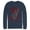 Navy Blue, variant on Men's Superman Grunge Hero Flight  Long Sleeve Shirt Navy Blue 2X Large