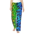 thumbnail image 1 of Balery Multicolored Butterflies Pantalones de pijama para mujer, pijamas ultraligeros, pantalones de estar por casa-XX-Large, 1 of 6