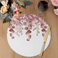 thumbnail image 3 of Red Brown Botanical Round 13 Inch Placemats Set of 4, Watercolor Spring Eucalyptus Leaves HeatResistant Non Slip Place Mats for Dining Table, Wipeable Braided Kitchen Table Mats for Housewarming, 3 of 9