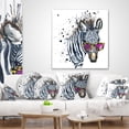 thumbnail image 4 of Designart Funny Zebra Watercolor - Animal Throw Pillow - 12x20, 4 of 5