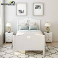 thumbnail image 4 of Bellemave White Wood Twin Size Platform Bed with Headboard, Footboard and Wood Slats, Cute Twin Size  Wood Platform Bed Frame for Bedroom, 4 of 9