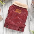 thumbnail image 1 of Pet Large Dog Clothes Winter Warm PU Coat For Large Dog Golden Retriever Labrador Coat Jacket Outfit RED/BLACK Pets Clothing 7XL ShopWise Round, 1 of 5