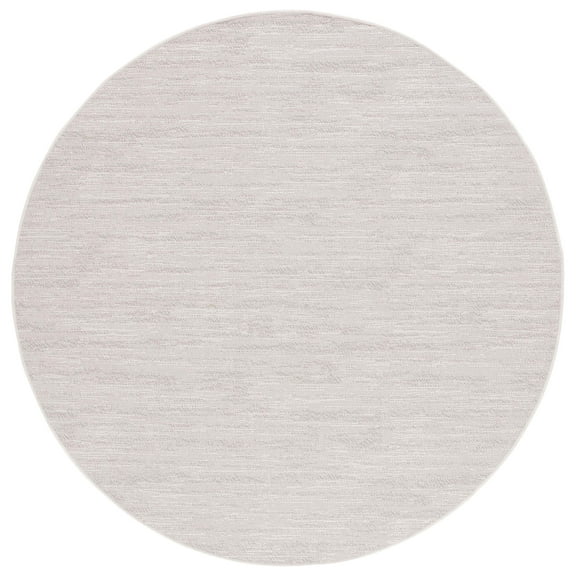 SAFAVIEH Lakeside Zander Solid Indoor/Outdoor Area Rug, Beige, 6'7" x 6'7" Round