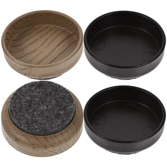 PAMINGONO 4pcs Furniture Wheels Caster Cups Felt Anti Scratch for Home Use