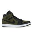 thumbnail image 2 of Mens Air Jordan 1 Mid Olive Canvas White Black 554724-301, 2 of 4