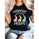 thumbnail image 1 of Happy Easter Shirts For Women - Hanging With My Shirt Cute Bunny Graphic Tees Easter Tshirts Shirts Letter Printed Top 100% Cotton, Breathable & Comfort Fit, Short Sleeve Crew Neck Top For All Seas, 1 of 6
