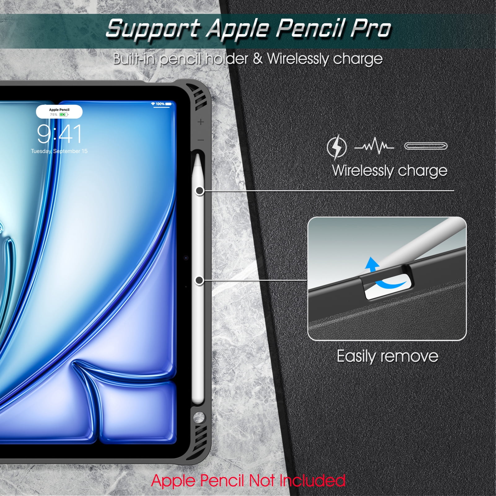 Fintie Case for iPad Air 11-inch M3 (2025) / M2 (2024), iPad Air 5th (2022) / 4th Generation (2020) 10.9 Inch - Magnetic Stand Multi-viewing Angle Soft TPU Cover with Pencil Holder