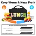 thumbnail image 3 of GYEUKHAM Insulated Kids Lunch Box, Mini Cooler Tote for Girls & Boys, Soft Thermal Meal Bag for Back to School,BlackWithLetter, 3 of 8