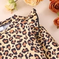 thumbnail image 4 of Popshion Little Girls Leopard Sweatshirt and Heart Pattern Pants Fall Winter 2pc Outfit Set 6-7T, 4 of 7