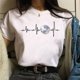 thumbnail image 1 of Camiseta negra de Luna para mujer, camiseta informal con cuello redondo, Camiseta con estampado de Eclipse Lunar para mujer, 1 of 2