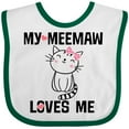 thumbnail image 3 of Inktastic My Meemaw Loves Me Girls Girls Baby Bib, 3 of 4