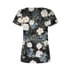 thumbnail image 5 of ICHUANYI Clearance Women Fashion Printed Casual V-Neck Short Sleeve Loose T-Shirt Blouse Tops(Blue, XL) ICHUANYI WER2023080908505, 5 of 5