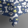 thumbnail image 5 of Paw Print Dog Bone Rectangle Tablecloth 60"x120",Waterproof Polyester Rectangle Table Cloth, Wipeable Spillproof Polyester Tablecloth for Dining, Camping, Indoor and Outdoor, 5 of 6