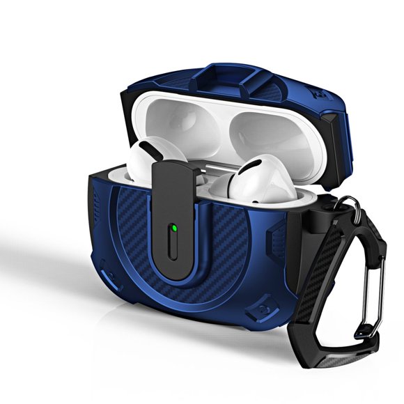 SDOTXA pour AirPods 4 Étui Compatible avec MagSafe Protection contre les Chutes Coque avec Lanière Compatible avec AirPods 4e Génération Étui (2024) (USB-C) Bleu