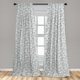 thumbnail image 5 of Ambesonne Grey Curtains, Abstract Art Modern, Pair of 28"x84", White Grey, 5 of 5